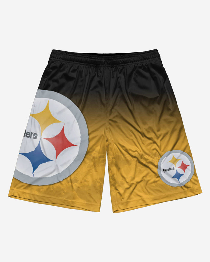 Pittsburgh Steelers Gradient Big Logo Training Shorts FOCO - FOCO.com