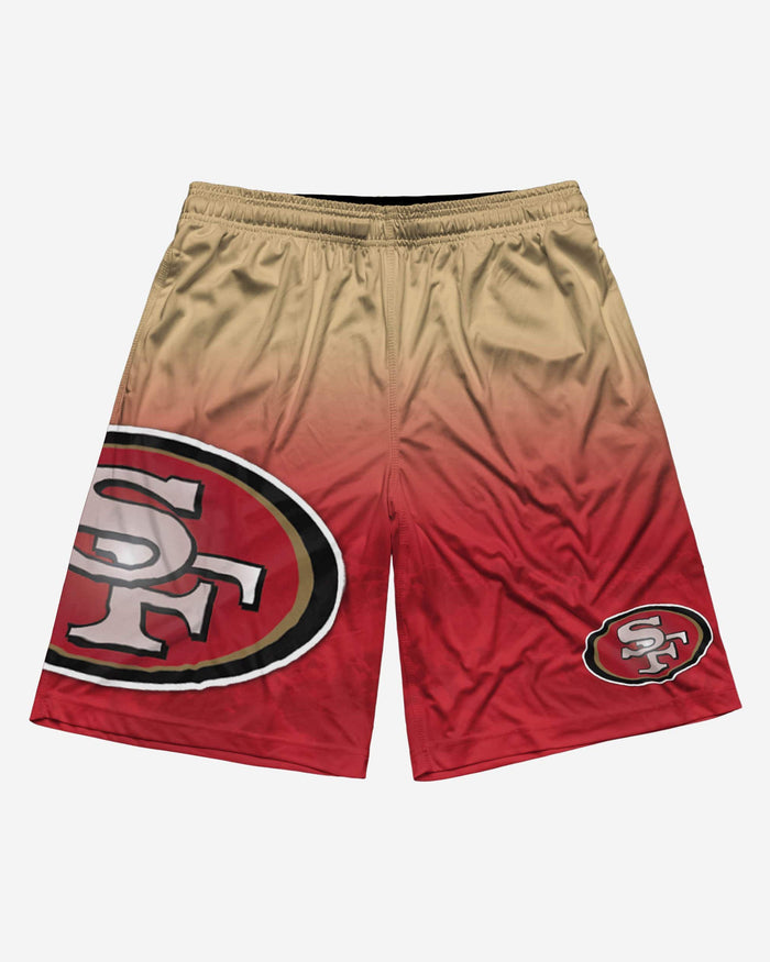 San Francisco 49ers Gradient Big Logo Training Shorts FOCO - FOCO.com