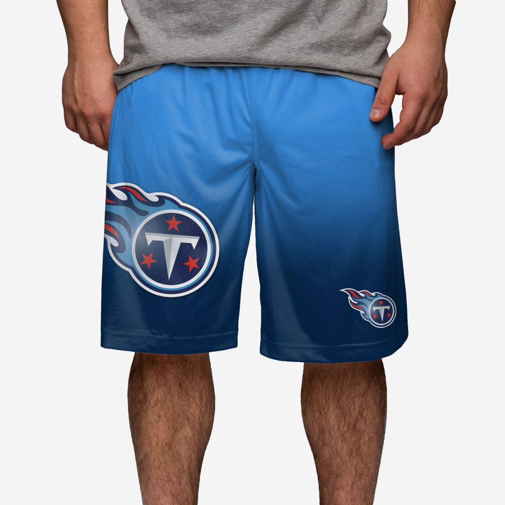 Tennessee Titans Gradient Big Logo Training Shorts FOCO S - FOCO.com