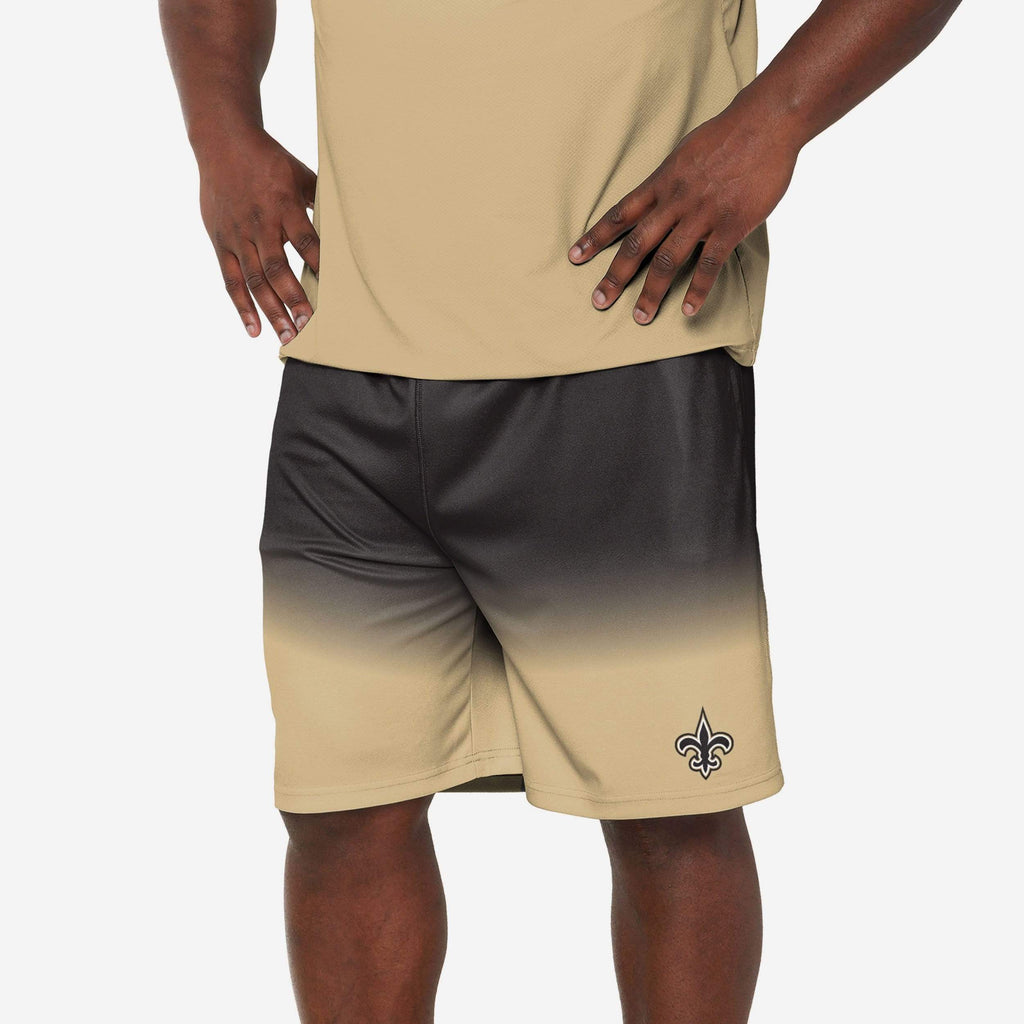 New Orleans Saints Game Ready Gradient Training Shorts FOCO S - FOCO.com