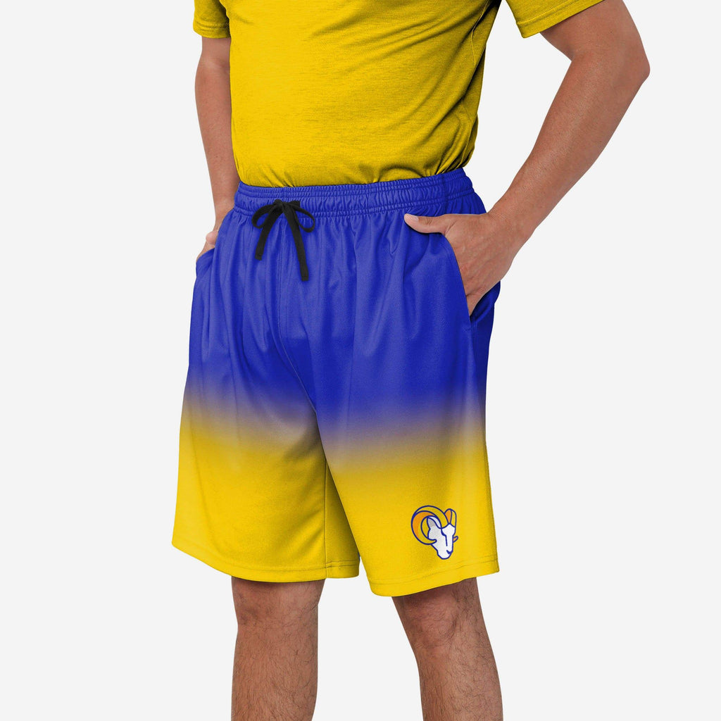 Los Angeles Rams Game Ready Gradient Training Shorts FOCO S - FOCO.com