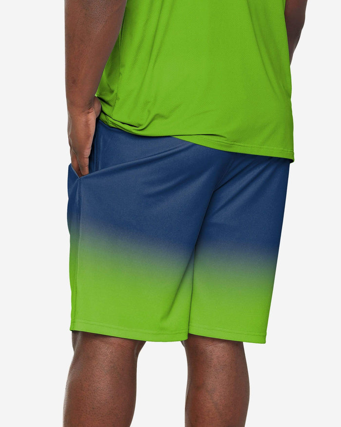 Seattle Seahawks Game Ready Gradient Training Shorts FOCO - FOCO.com