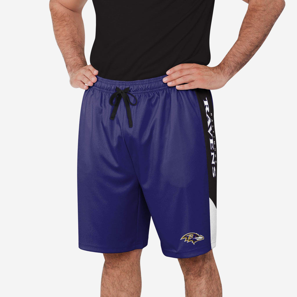 Baltimore Ravens Side Stripe Training Shorts FOCO S - FOCO.com