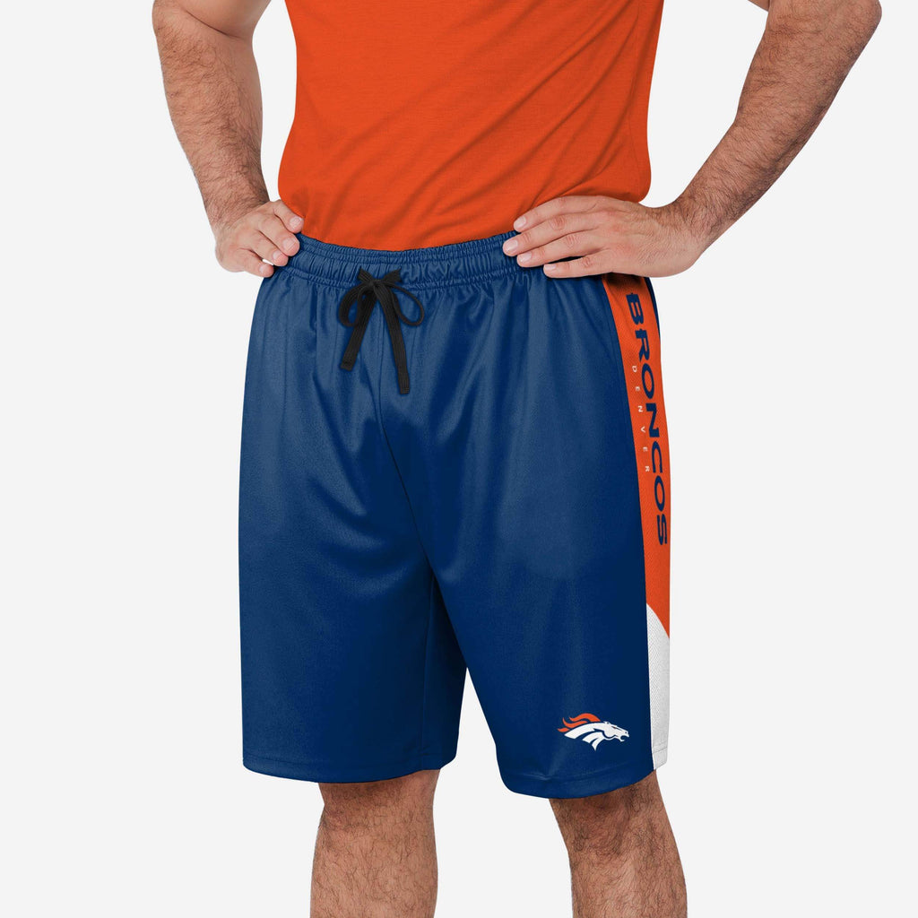 Denver Broncos Side Stripe Training Shorts FOCO S - FOCO.com