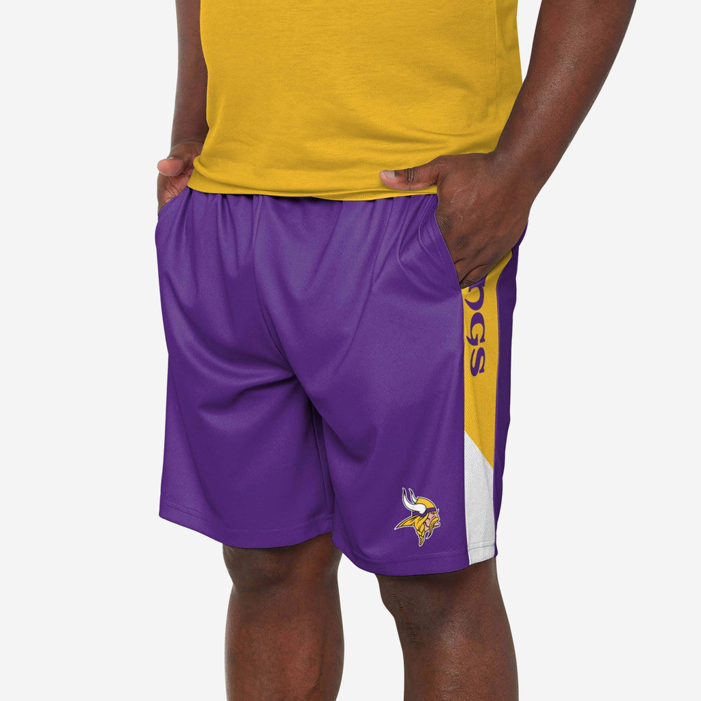 Minnesota Vikings Side Stripe Training Shorts FOCO S - FOCO.com