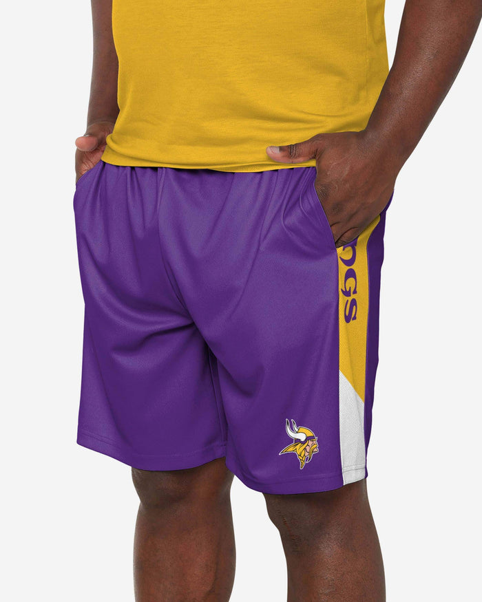 Minnesota Vikings Side Stripe Training Shorts FOCO S - FOCO.com