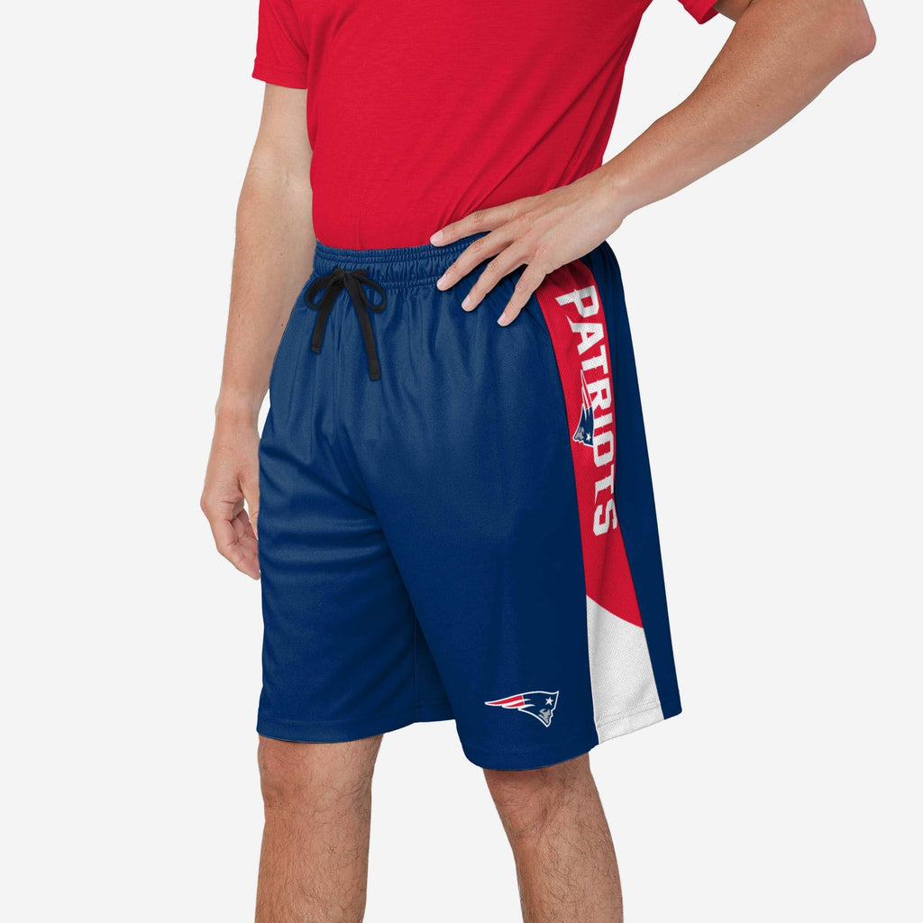 New England Patriots Side Stripe Training Shorts FOCO S - FOCO.com