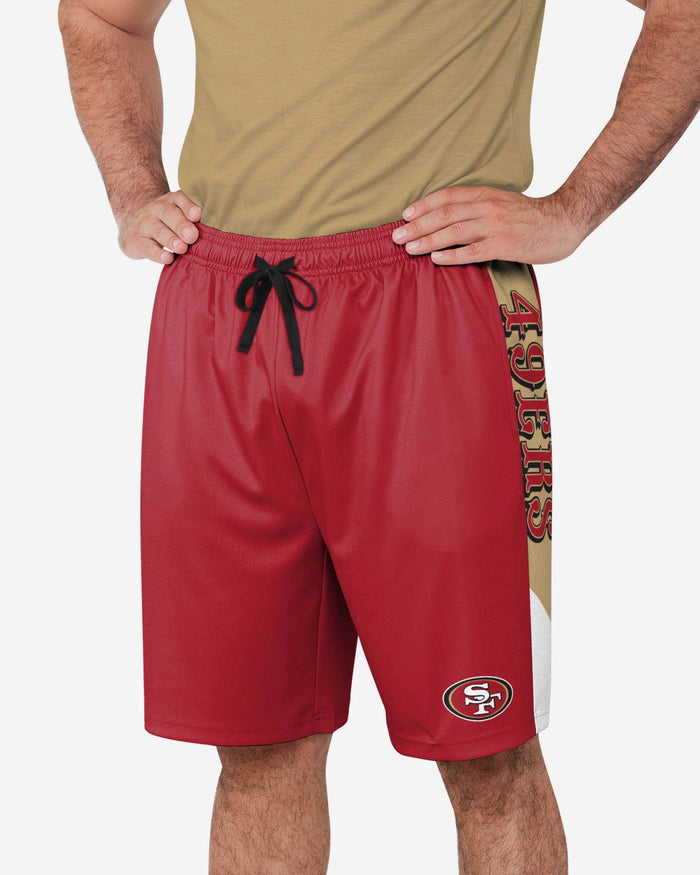 San Francisco 49ers Side Stripe Training Shorts FOCO S - FOCO.com