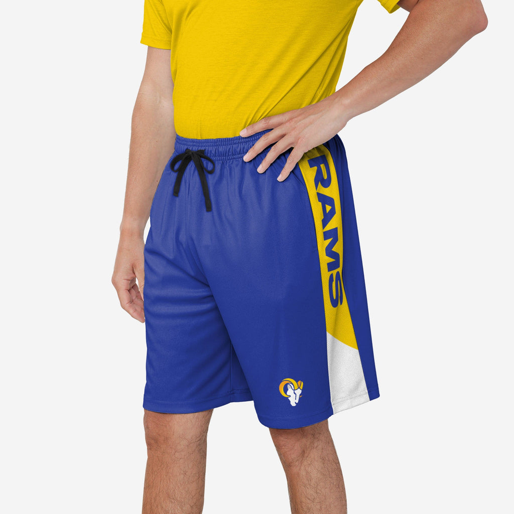 Los Angeles Rams Side Stripe Training Shorts FOCO S - FOCO.com