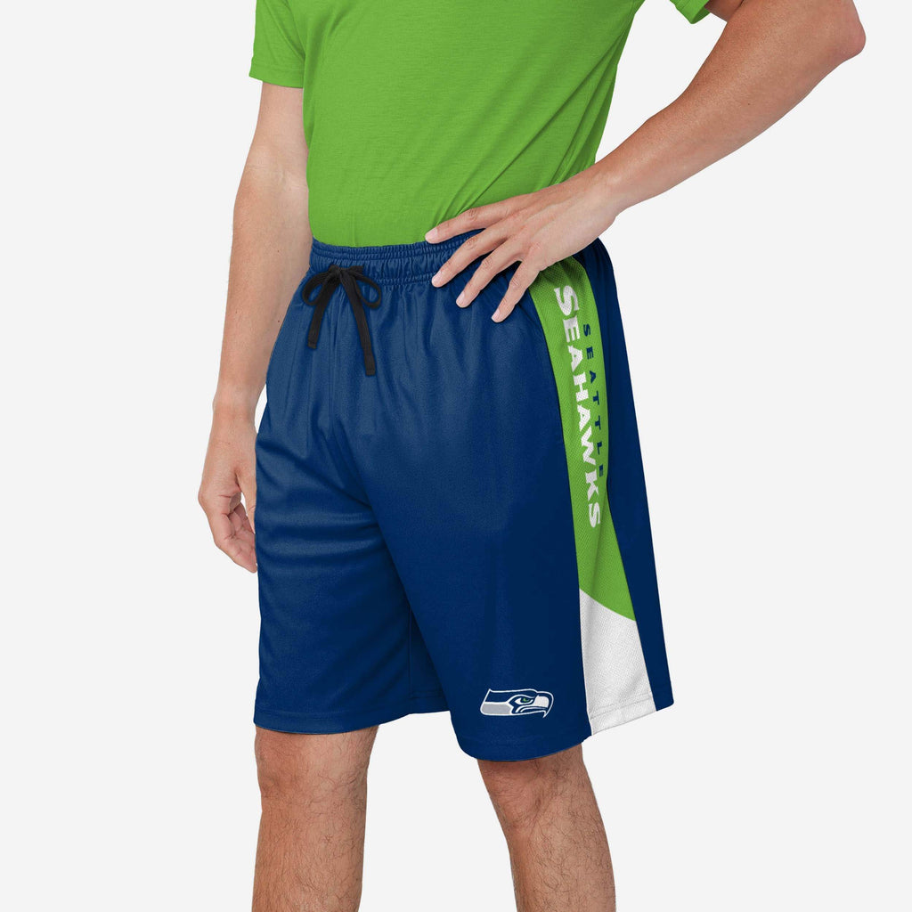 Seattle Seahawks Side Stripe Training Shorts FOCO S - FOCO.com