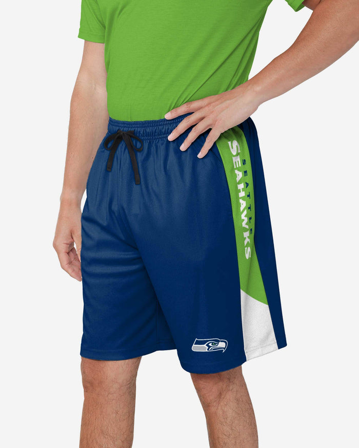 Seattle Seahawks Side Stripe Training Shorts FOCO S - FOCO.com