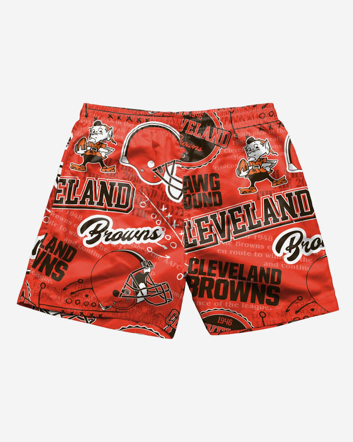 Cleveland Browns Logo Rush Swimming Trunks FOCO - FOCO.com