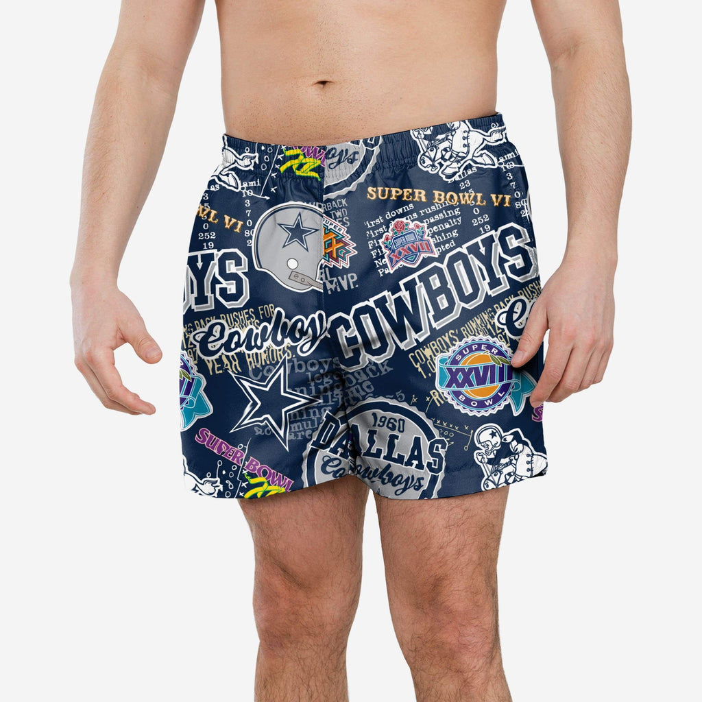 Dallas Cowboys Logo Rush Swimming Trunks FOCO S - FOCO.com