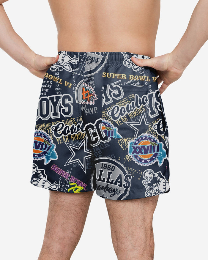 Dallas Cowboys Logo Rush Swimming Trunks FOCO - FOCO.com