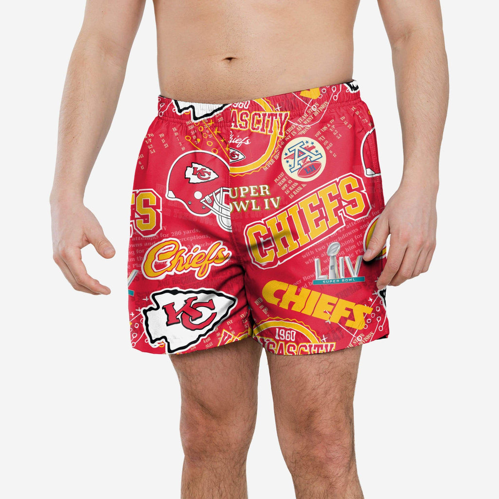 Kansas City Chiefs Logo Rush Swimming Trunks FOCO S - FOCO.com