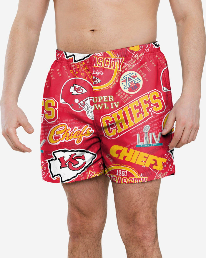 Kansas City Chiefs Logo Rush Swimming Trunks FOCO S - FOCO.com