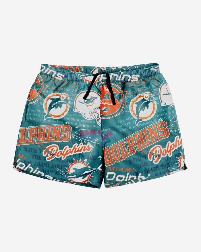 Miami Dolphins Logo Rush Swimming Trunks FOCO - FOCO.com