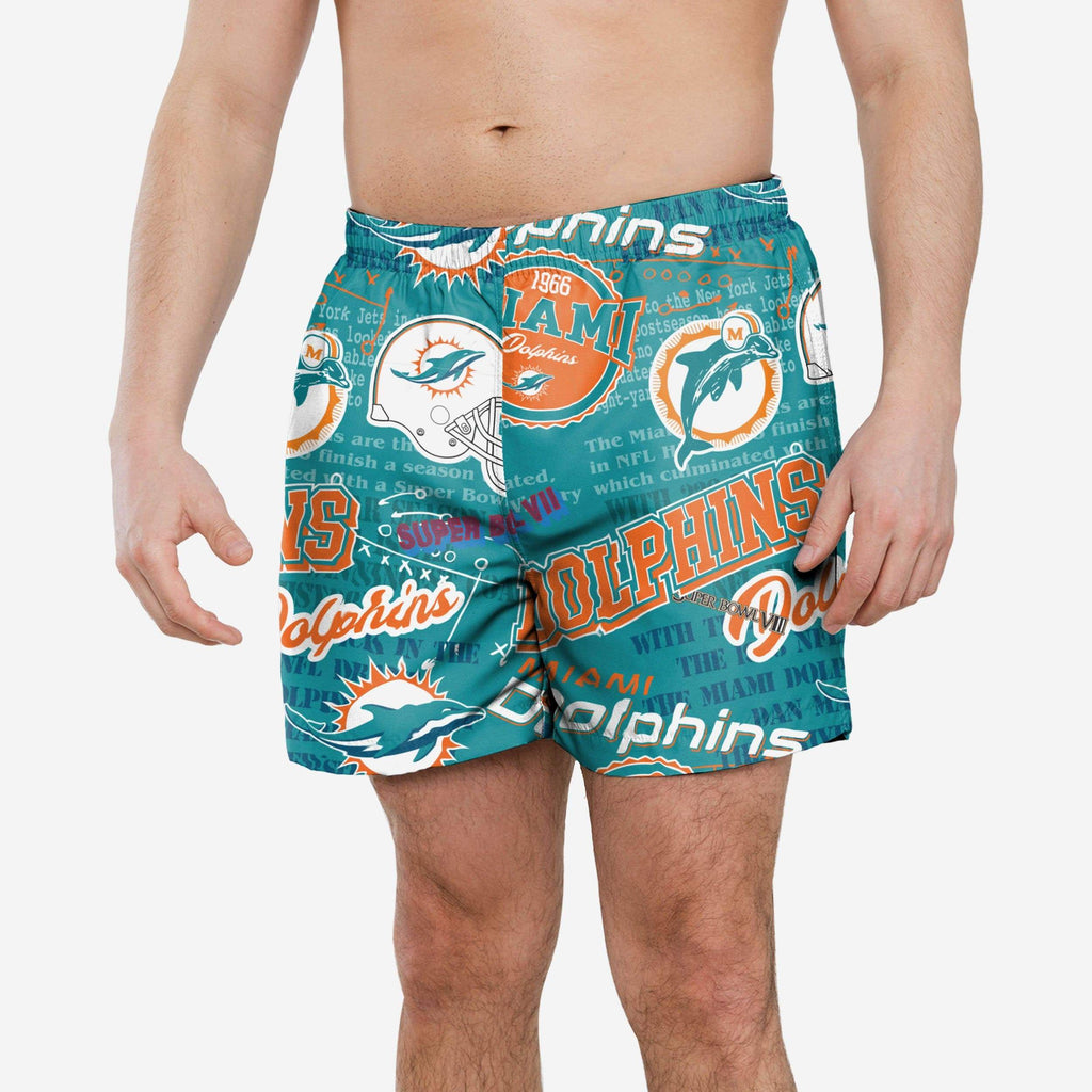 Miami Dolphins Logo Rush Swimming Trunks FOCO S - FOCO.com