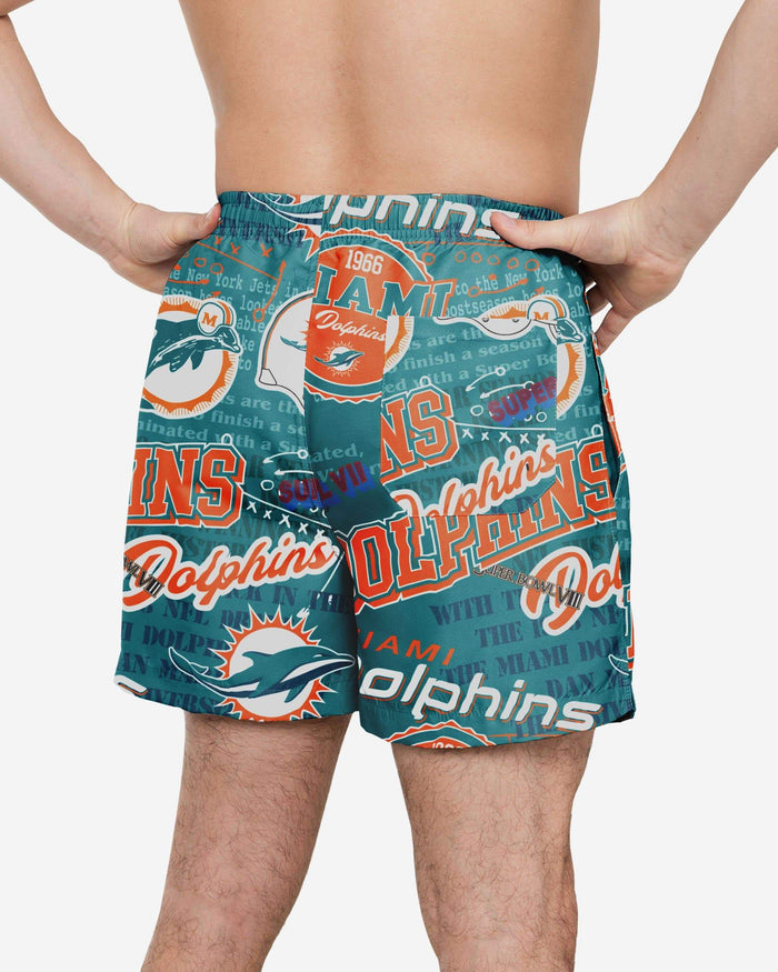 Miami Dolphins Logo Rush Swimming Trunks FOCO - FOCO.com