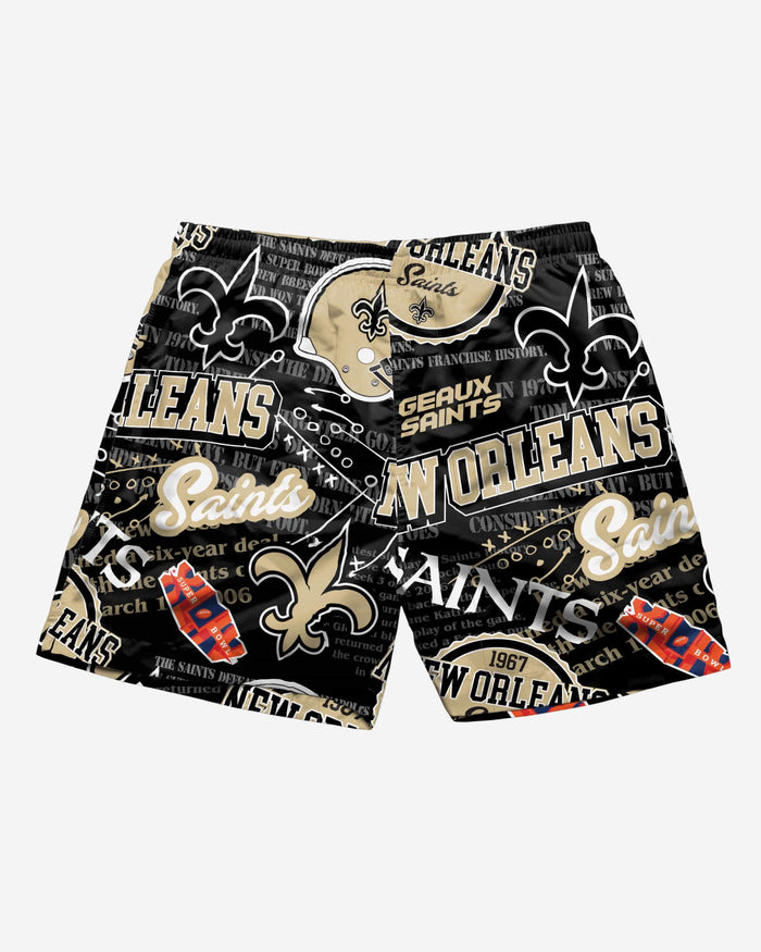 New Orleans Saints Logo Rush Swimming Trunks FOCO - FOCO.com