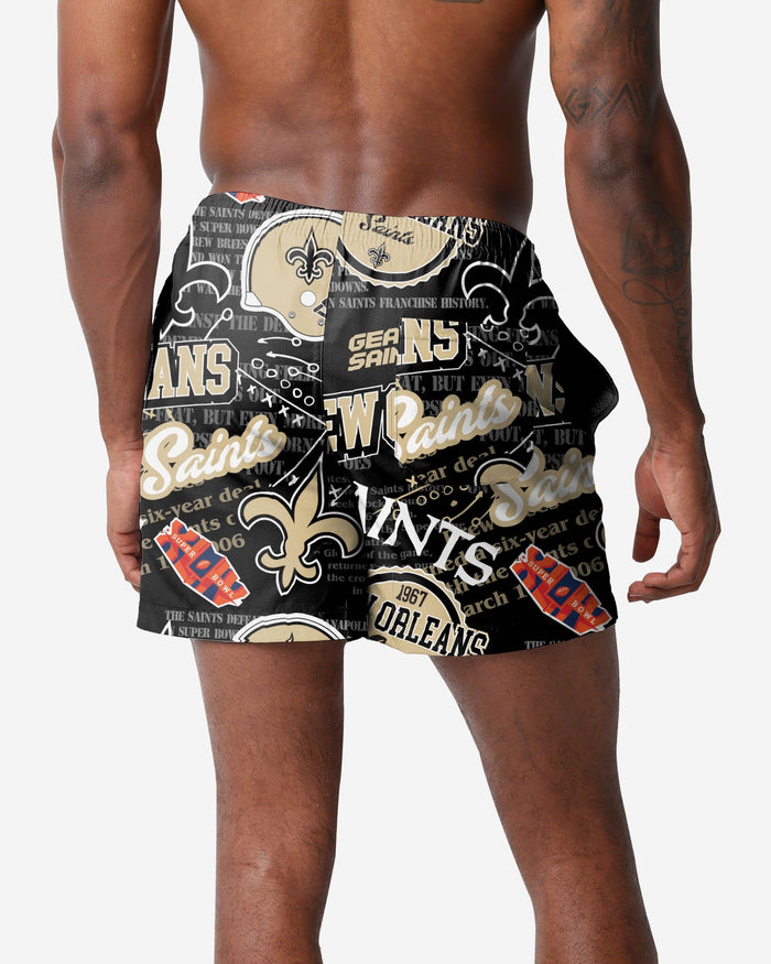 New Orleans Saints Logo Rush Swimming Trunks FOCO - FOCO.com