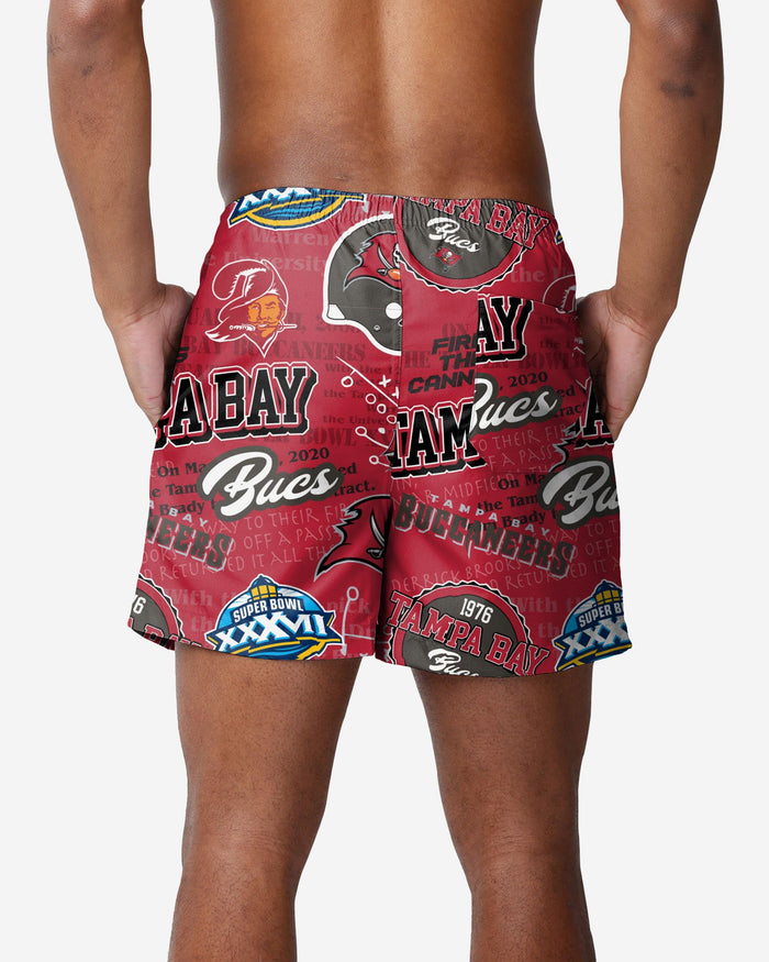 Tampa Bay Buccaneers Logo Rush Swimming Trunks FOCO - FOCO.com