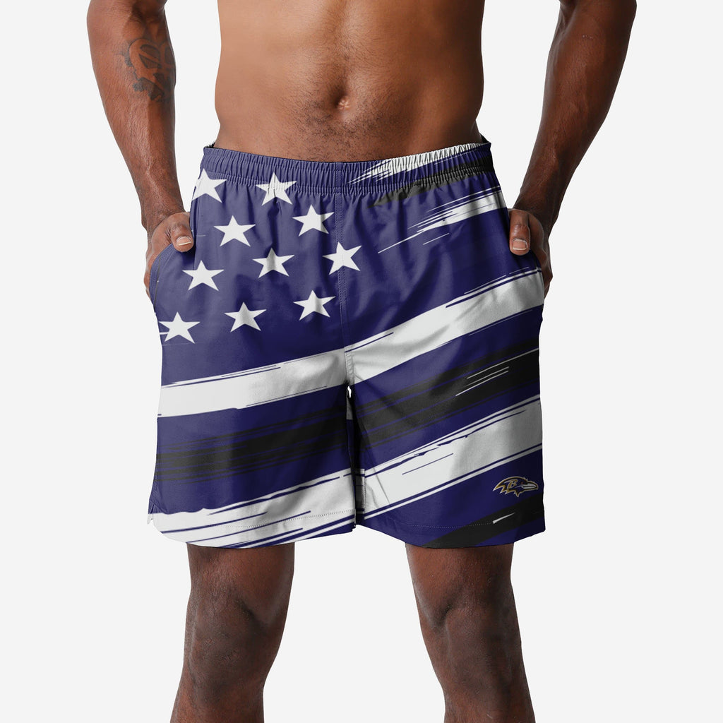 Baltimore Ravens Americana Swimming Trunks FOCO S - FOCO.com