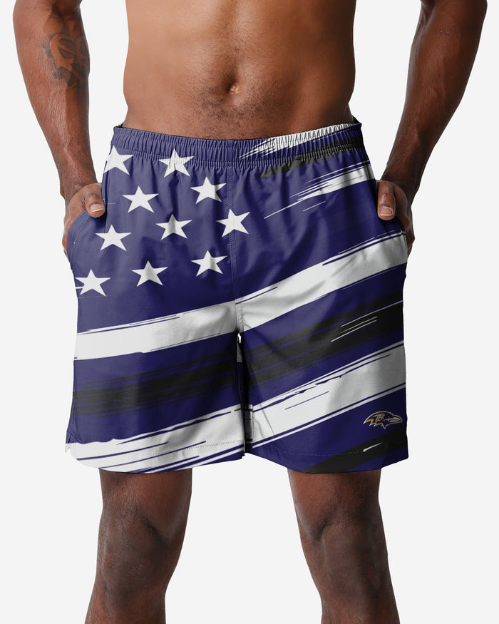 Baltimore Ravens Americana Swimming Trunks FOCO S - FOCO.com