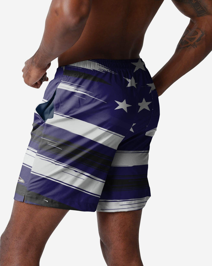 Baltimore Ravens Americana Swimming Trunks FOCO - FOCO.com