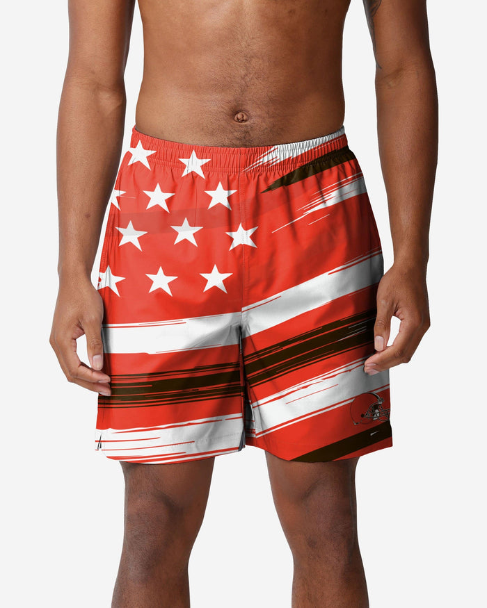 Cleveland Browns Americana Swimming Trunks FOCO S - FOCO.com