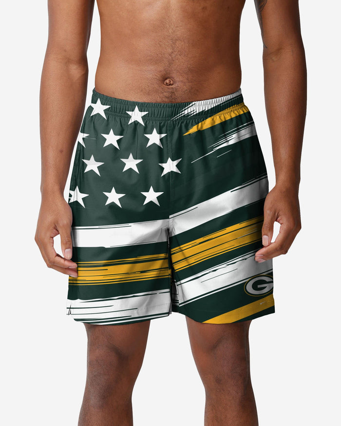 Green Bay Packers Americana Swimming Trunks FOCO S - FOCO.com