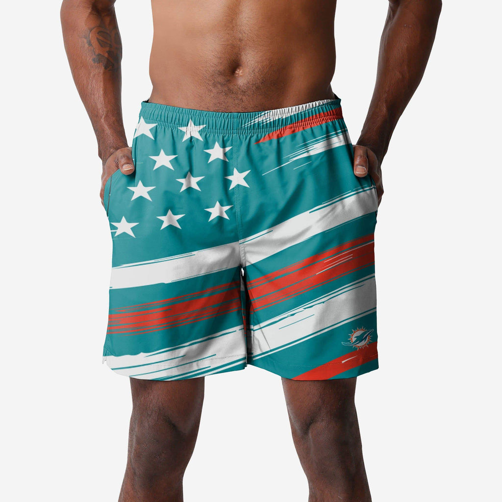 Miami Dolphins Americana Swimming Trunks FOCO S - FOCO.com
