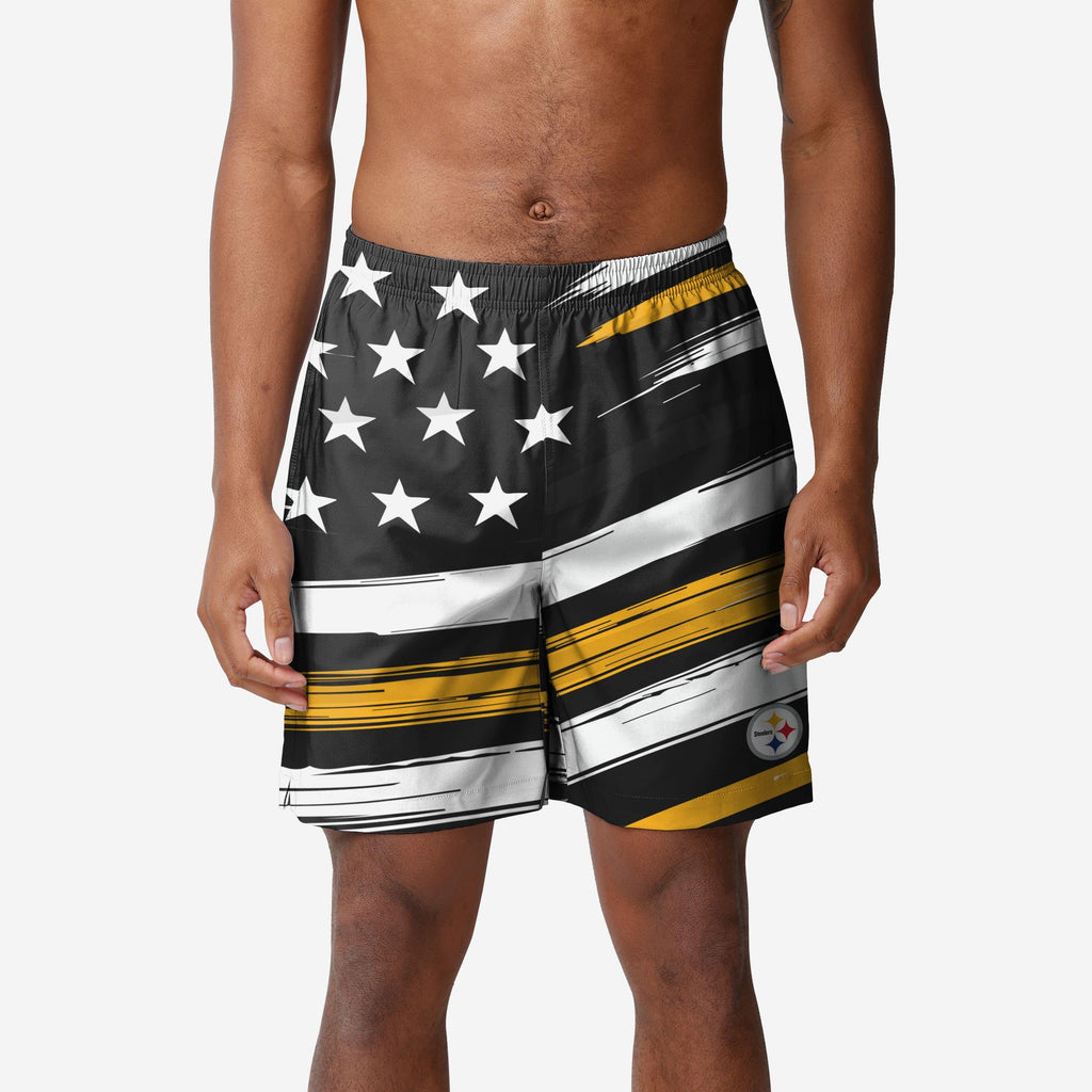 Pittsburgh Steelers Americana Swimming Trunks FOCO S - FOCO.com