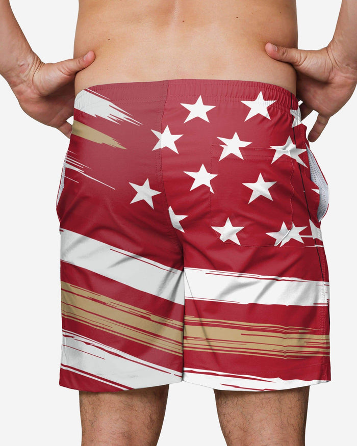 San Francisco 49ers Americana Swimming Trunks FOCO - FOCO.com