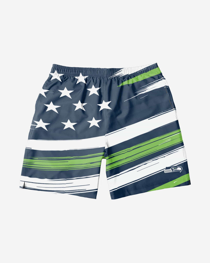 Seattle Seahawks Americana Swimming Trunks FOCO - FOCO.com