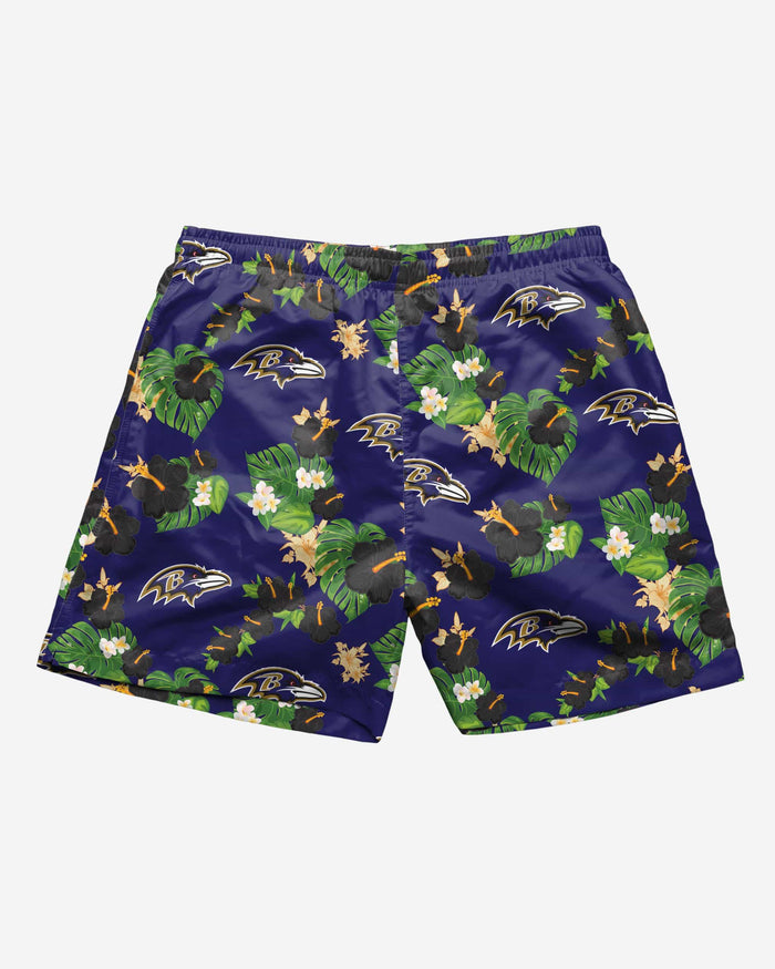 Baltimore Ravens Floral Swimming Trunks FOCO - FOCO.com