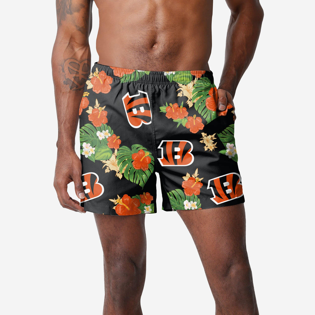 Cincinnati Bengals Floral Swimming Trunks FOCO S - FOCO.com