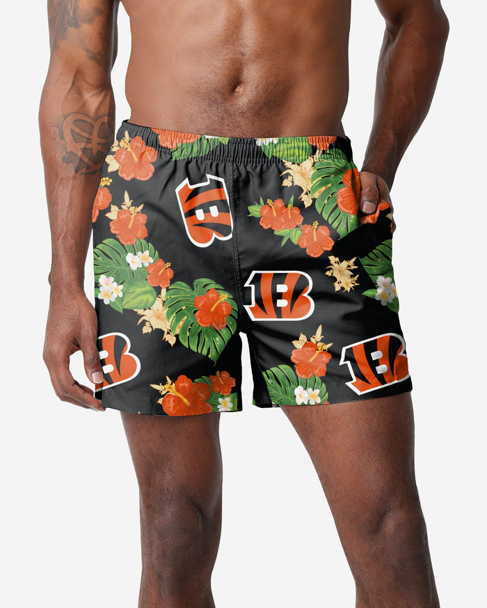 Cincinnati Bengals Floral Swimming Trunks FOCO S - FOCO.com