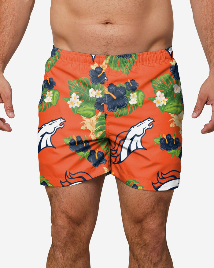 Denver Broncos Floral Swimming Trunks FOCO S - FOCO.com