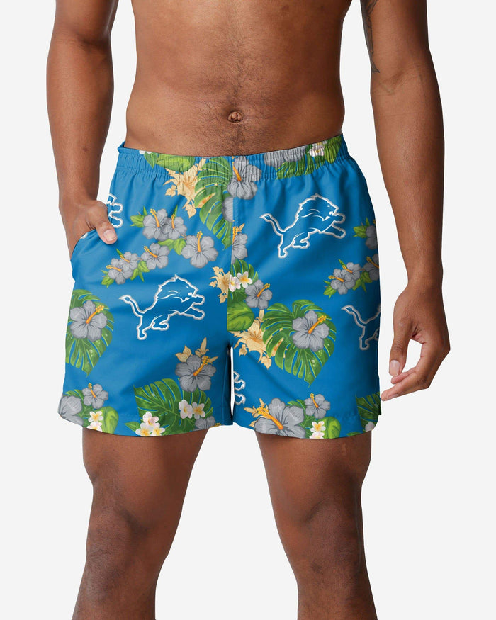 Detroit Lions Floral Swimming Trunks FOCO S - FOCO.com