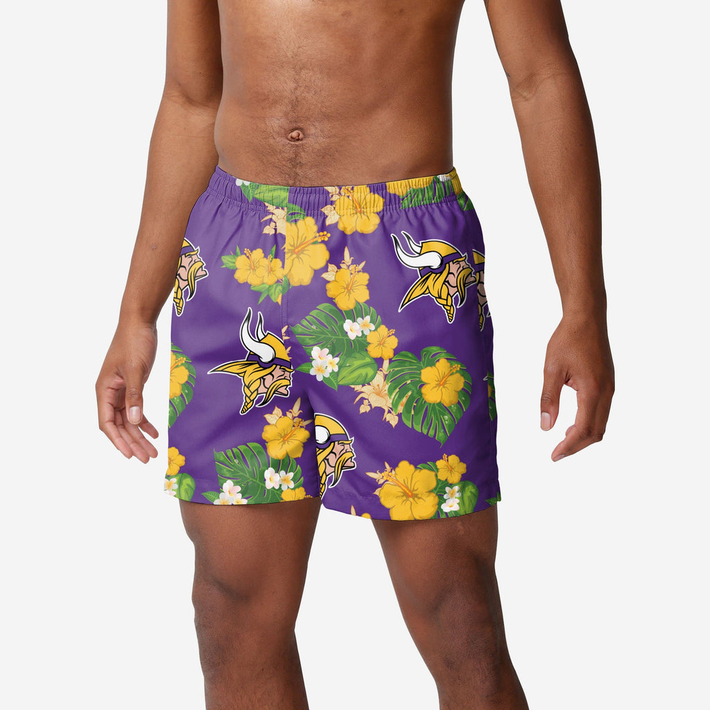 Minnesota Vikings Floral Swimming Trunks FOCO S - FOCO.com