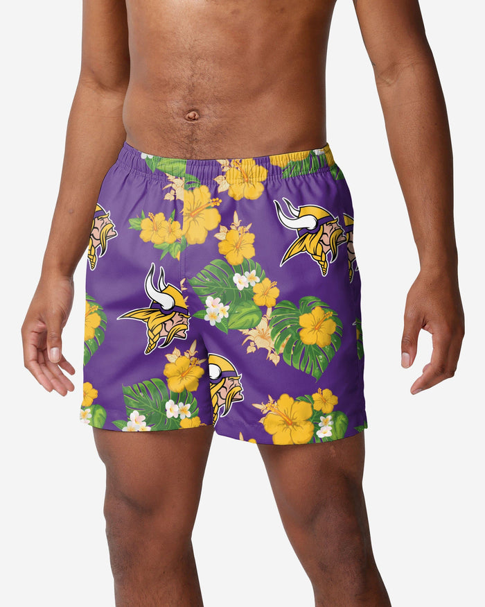 Minnesota Vikings Floral Swimming Trunks FOCO S - FOCO.com