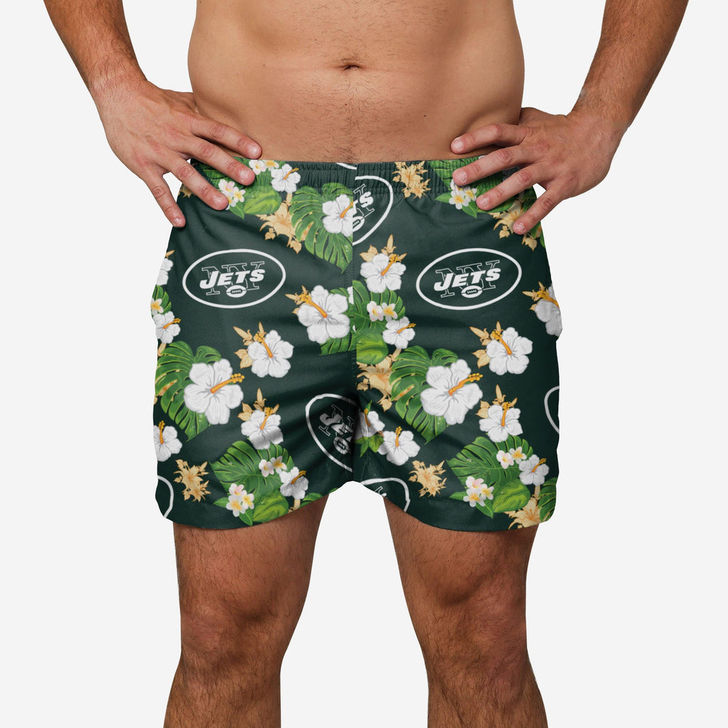 New York Jets Floral Swimming Trunks FOCO S - FOCO.com