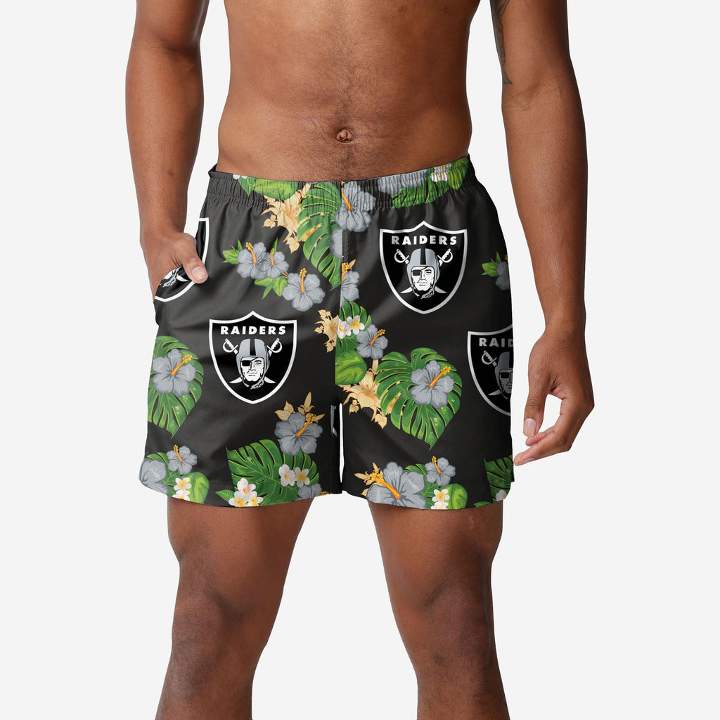 Las Vegas Raiders Floral Swimming Trunks FOCO S - FOCO.com