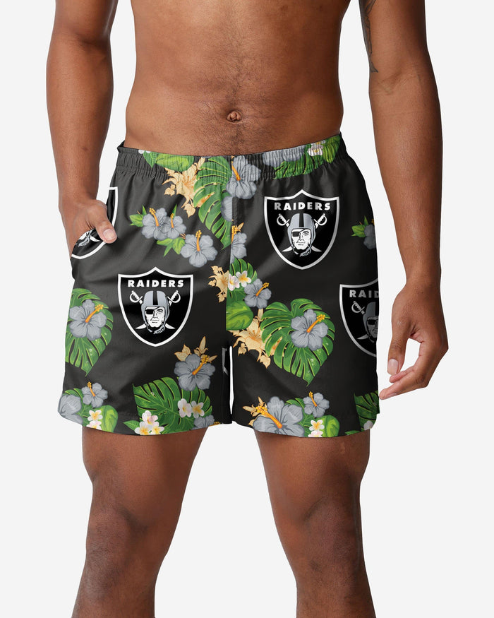 Las Vegas Raiders Floral Swimming Trunks FOCO S - FOCO.com