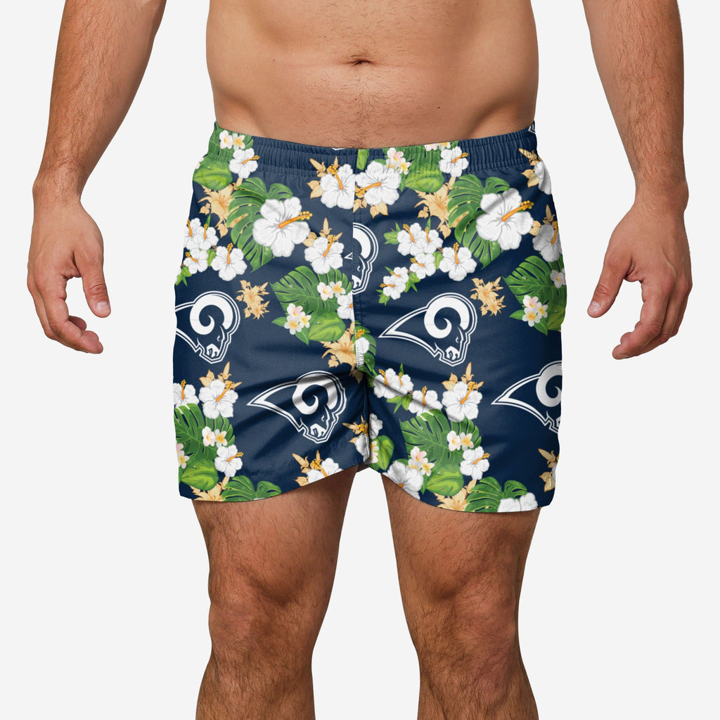 Los Angeles Rams Original Floral Swimming Trunks FOCO S - FOCO.com