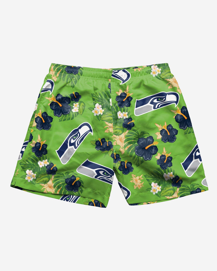 Seattle Seahawks Floral Swimming Trunks FOCO - FOCO.com