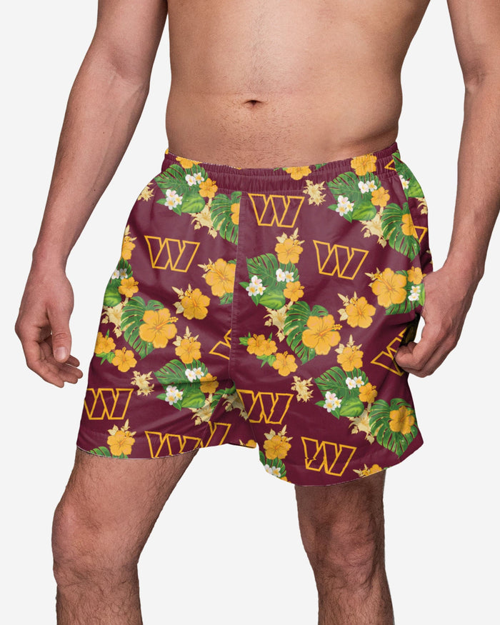 Washington Commanders Floral Swimming Trunks FOCO S - FOCO.com