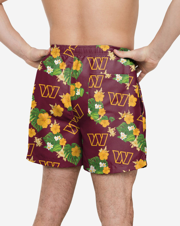 Washington Commanders Floral Swimming Trunks FOCO - FOCO.com