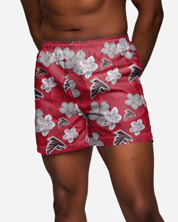 Atlanta Falcons Hibiscus Swimming Trunks FOCO S - FOCO.com